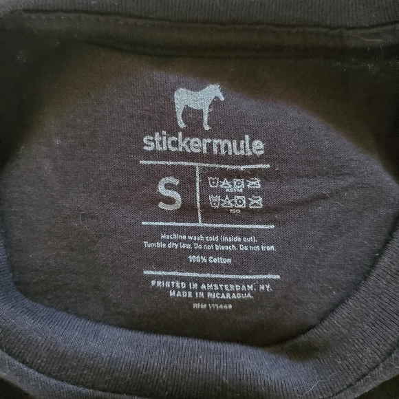 Stickrmule - Evergreen Minds 100% Cotton T-Shirt, Size S - Picture 4 of 5